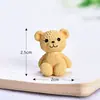 Miniatura de oso de peluche para paisaje DIY, adorno de bonsái, figura de animal lindo de plástico PVC creativo, osito de color café
