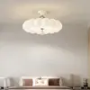 Luz de Techo Estilo Vintage Crema Espectro Completo Protección Ocular Creativa Cristal Acogedor Romántico Habitación de Princesa Infantil