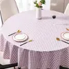Mantel Redondo Pequeño para Restaurante Impermeable, Resistente al Aceite, Anti-quemaduras, Sin Lavado Mantel de Hotel Cuadros Rojos Mantel para Mesa de Comedor Mantel para Mesa de Café Producto Nuevo