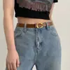 Cinto Feminino de Couro Genuíno para o Verão, Versátil com Jeans, Cinto Decorativo de Alta Qualidade para Ternos e Vestidos, Estilo Slim