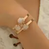 Pendientes de Flor con Goteo de Aceite de Diseño de Nicho Transfronterizo Europeo y Americano, Collar, Pulsera, Brazalete, Conjunto de Joyería Festiva Estilo Bosque para Mujeres