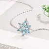 Colar Floco de Neve de Diamante Flash Luxo Leve Alto Padrão Feminino Estilo Coreano Novo ins Celebridade da Internet Estudante Versátil Presente Corrente da Clavícula