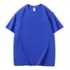 Camiseta da Planície de Hebei 230g Algodão Puro Ombro Normal Manga Curta Camiseta Masculina Gola Redonda Cor Sólida Marca Tendência Camiseta Cultural com Estampa Gráfica Manga Curta