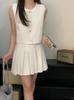 Yuanpai bluepops 13 líneas verano nuevo estilo chaleco sin mangas + sobrefalda plisada A3296 + A3297