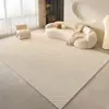 Alfombra estilo crema antideslizante sala de estar lujo ligero avanzado dormitorio hogar mesita de noche lavable borrable sofá tapete de piso mesa de centro manta