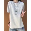 2026 Verão Novo Estilo Coreano Tendência Roupa Unissex para Casal com Gola Bordada, Camiseta Tendência de Alta Qualidade Estilo Coreano