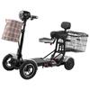 Scooter eléctrico plegable de cuatro ruedas y doble tracción unisex para ancianos para caminar, coche de batería para ir de compras, coche eléctrico transfronterizo