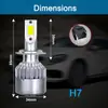 Fornecimento Transfronteiriço de Faróis LED Automotivos C6 Faróis Dianteiros Iluminação Faróis H4 Luzes de Carro Holofote Holofote de Luz Forte