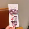 Diademas Florales de Terciopelo con Lazo para Niñas, Set Seguro de Pinzas y Ligas para el Cabello de Algodón Tejido para Niñas, Serie de Colores Otoño e Invierno