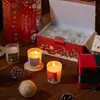 Caja de regalo de vela navideña más vendida transfronteriza, velas perfumadas de cera de soja con ambiente festivo, recuerdos al por mayor