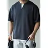 [Liquidación/Sin Devoluciones ni Cambios] Camiseta de Manga Corta de Seda Helada con Capa de Aire de Modal de Tacto Cero y Caída para Hombre