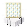 Venta al por mayor de fábrica transfronterizo patrón geométrico retro francés posavasos cuadrado americano para el hogar cerámica absorbente aislamiento térmico mantel individual