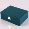 Tablero para Pendientes de Piel Sintética Caja de Joyería de Doble Capa Venta al por Mayor en Stock Caja de Empaque para Venta de Almacenamiento de Joyería Caja de Exhibición de Joyería