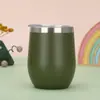 Taza de Huevo de 12 oz Transfronteriza Mini Taza de Vientre Grande en Forma de U Taza de Huevo de Pequeña Capacidad Taza Portátil para Coche Lata de Cerveza al Vacío