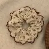 Flor Anel de Cabelo Intestino Grosso Moda Feminina Nicho Combina com Tudo Tiara Acessórios Elegantes Corda de Cabelo para Meninas Acessórios Exquisitos da Moda