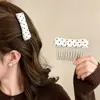 Pente para Cabelo com Estampa de Leopardo Retrô Doce Sem Costura com Múltiplos Dentes Estilo Coreano High-End Versátil Presilha de Cabelo para Mulheres Adultos Acessórios de Cabelo Headwear
