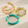 Pulseira Europeia e Americana Transfronteiriça de Pérolas com Contas Acrílicas, Pulseira de Estilo Étnico Retrô, Luxo Leve, Fashion, Joia de Mão Simples e Versátil