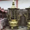 Quemador de Incienso de Hierro Fundido para Exteriores Redondo Templo Hall Papel para Quemar Incienso Quemador de Incienso para Exteriores Quemador de Incienso Grande Hierro Fundido
