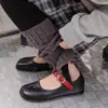 Versión de Piel de Oveja Hecha en Fábrica Estilo de Nicho Piel de Oveja de Primera Capa Zapatos con Separación de Dedos de Una Sola Línea Zapatos de Boca Baja Zapatos Pequeños de Cuero de Alta Calidad