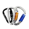 Mosquetón Popular Automático de Bloqueo Principal de Aluminio de Aviación de Amazon Estilo Fuego Camping Senderismo 7075 Hebilla de Cable para Escalada en Roca