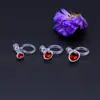 Clip para oreja pequeño japonés transparente con incrustaciones de circonita, aretes de resina transparente para protección del medio ambiente, fabricantes de joyería popular callejera de Internet al por mayor