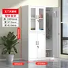 Gabinete de Vestuario de Cinco Puertas con Cerradura para Dormitorio, Vestuario de Personal, Archivador de Oficina de Cristal, Gabinete Metálico para Almacenamiento de Archivos