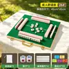 Mini Set de Mahjong Mesa de Mahjong Plegable Portátil para Exteriores Set de Mahjong de Manivela para Acampar