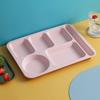 Talheres de alimentação infantil palha de trigo placa dividida terno bandeja doméstico restaurante jardim de infância fábrica atacado
