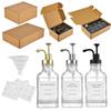 Dispensador Cuadrado de Cristal Blanco Amazon al por Mayor 500ml para Jarabe de Café Botella de Jarabe para Té de Leche Dispensador de Jabón