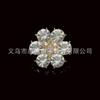 Seis grandes conchas de telefone celular com flores de diamante faça você mesmo acessórios de liga para flores de noiva acessórios para cabelo acessórios de diamante material