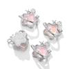 Nuevo colgante de aleación de estrella de cinco puntas con forma de luna y diamante, con baño UV, para pulsera, collar y accesorios colgantes