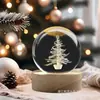Atacado de fábrica série de Natal bola de cristal 3D luminosa ornamentos de mesa luz noturna para enviar amigos caixa surpresa presentes de aniversário