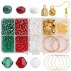 Nuevo Set de Combinación de Cuentas Sueltas Navideñas de 10 Compartimentos de Venta Caliente DIY Colgante Pulsera Collar Joyería de Cristal Accesorios de Aleación