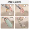 Cepillo para Taza Térmica, Sin Rincones Muertos, Cepillo para Taza de Mango Largo, Cepillo para Botellas de Cerdas Duras, Cepillo de Limpieza, Taza de Agua de Limpieza, Artefacto Cepillo para Lavar Vasos
