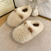 Pantuflas de Algodón para Mujer, Lindas de Invierno Cálidas de Felpa para el Hogar, Suela Gruesa, Nuevas Pantuflas de Algodón 2025 para Otoño e Invierno, Uso en Casa