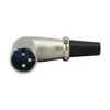P594 plugue macho de canhão/Plugue macho de canhão 90 graus cabeça macho de solda cabo de microfone amplificador mixer cotovelo