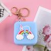 Monedero de silicona con dibujos animados para niños, minibolsa de silicona con cremallera para guardar auriculares, regalo