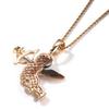 Colgante de ángel enmascarado de hip-hop europeo y americano, collar creativo y personalizado con flecha de Cupido, chapado en oro y incrustaciones de diamantes.