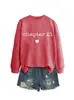 Capítulo 21 Amazon Ebay Sitio Independiente Sudadera Elegante de Moda para Mujer Cuello Redondo Manga Larga Camiseta Interior Exportación