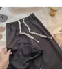 Pantalones Casuales de Color Sólido Waffle Puff de Cintura Media para Mujer Primavera 2022 Nuevo Estilo Coreano Holgados con Cordón de Pierna Ancha Modernos
