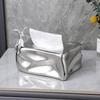 Caja de pañuelos de cerámica ins para sala de estar, baño de estilo crema avanzado, estilo lujoso y de alta calidad, decoración sin perforaciones estilo glaciar.