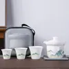 Regalos de empresa suet jade juego de té traje regalo para empleados de la empresa tuoke portátil premios para clientes