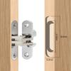 Bisagra Oculta de Acero Inoxidable Silenciosa para Puerta Invisible Apertura y Cierre de 180 Grados Bisagra Cruzada Oculta para Mesa Plegable de Madera