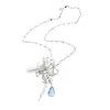 Princesa Estilo Coreano~Collar de Perlas Gota de Agua Flor de Cristal, Cadena para Clavícula Dulce Estilo Ins para Mujer, Joyería Exquisita y de Alta Gama