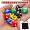 Dados Multicaras 0-9 Accesorios de Juego de Mesa Coc Juego de Mesa Dnd Dados Coloridos Dados Digitales Dados de 10 Caras