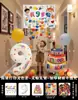 Decoración de Escena de Cumpleaños Lluvia de Globos para Cumpleaños Infantil Niño de 3 Años 2 Años Atmósfera de Ceremonia Tela Colgante para Niña Pequeña