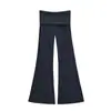 Pantalones Acampanados Casuales Cortos Estilo Chica Picante para Mujer 2026 Verano Nuevos Color Sólido Cintura Alta Adelgazantes Bodycon Yoga Ropa Deportiva