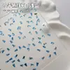 Rhinestones para decoración de uñas 5A azul claro de fondo plano con circonita, mini, formas mixtas, marquesa, gota, barra larga, borde biselado