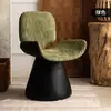 Banqueta de Maquiagem Simples Moderna Banqueta de Quarto para Maquiagem Cadeira de Maquiagem Giratória Cadeira com Encosto Estilo Creme Cadeira para Toucador