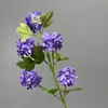 Bolas de Neve Artificiais Flor Única Haste Cruzada Adereços para Fotografia de Casamento Flor de Seda Fábrica Flor Bola de Neve Artificial Cores Múltiplas Disponíveis